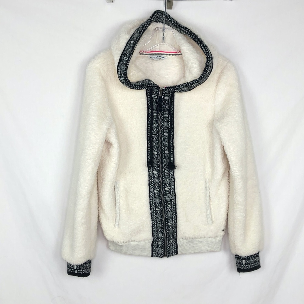 AE American Eagle Sherpa Zip Up Hoodie - Picture 1 of 8